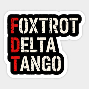 Foxtrot Delta Tango Sticker